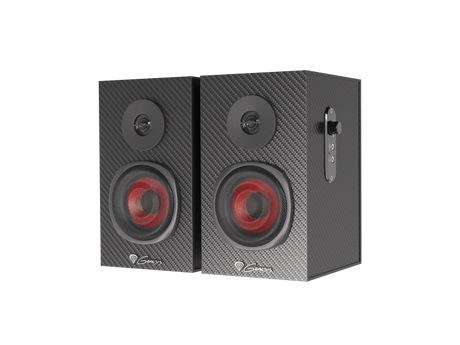 Sistem audio Genesis HELIUM 200 2.0, interfata mini jack 3.5 mm, putere maxima RMS 20 W, diametru difuzoare 76,2 mm, negru