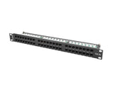 Patch panel 48 porturi 1U 19" Cat.5e UTP negru