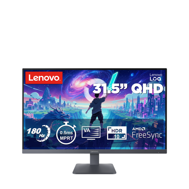 Monitor Gaming Lenovo LOQ 32Q-10, 31.5", 2560 x 1440 pixeli, Grey, 3 ani Garantie