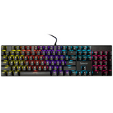 Tastatura mecanica SPACER USB GLADIATOR, switch-uri mecanice rosii, 104 taste, anti-ghosting 26 taste, iluminare RGB , negru