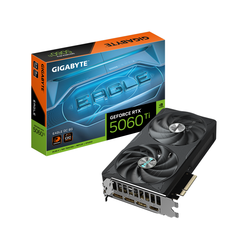 Placa Video GIGABYTE GEFORCE RTX 5060 TI EAGLE OC 8GB GDDR7 128 bit, PCIE 5.0, 1x HDMI 3x DP