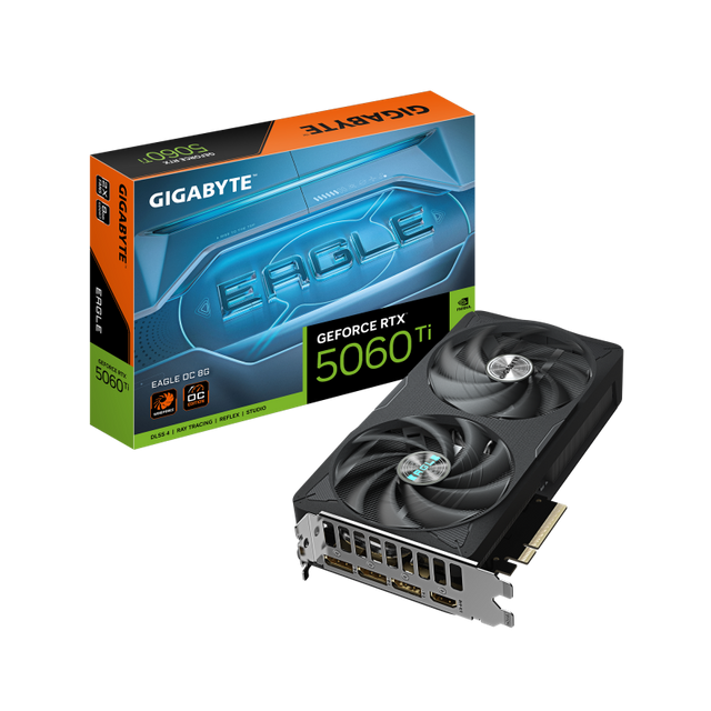 Placa Video GIGABYTE GEFORCE RTX 5060 TI EAGLE OC 8GB GDDR7 128 bit, PCIE 5.0, 1x HDMI 3x DP