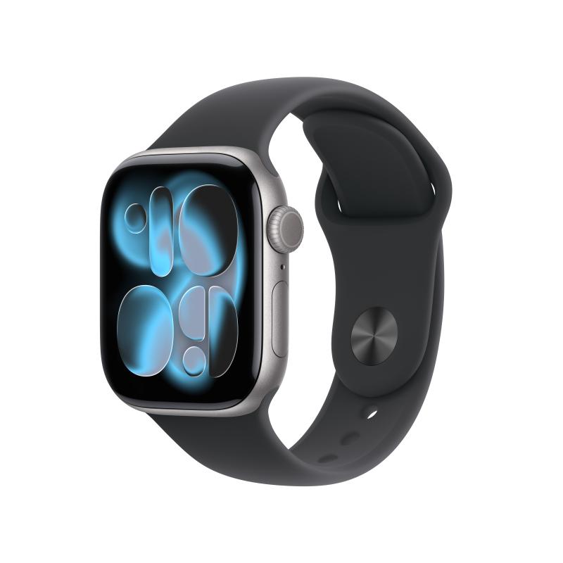 Apple Watch Series 11 GPS 42mm Space Grey Aluminium Case with Black Sport Band - M/L