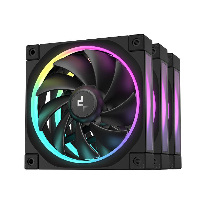 Ventilatoare DEEPCOOL FL12-3in1 120mm, CFM 55, presiune 2.82 mmAq, viteza de rotatie 500-2150 RPM +/- 10%