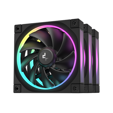 Ventilatoare DEEPCOOL FL12-3in1 120mm, CFM 55, presiune 2.82 mmAq, viteza de rotatie 500-2150 RPM +/- 10%