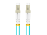 Patch cord fibră MM LC/UPC-LC/UPC duplex 3 m LSZH OM3 50/125 3,0 mm aqua