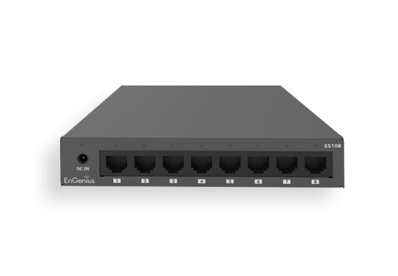 Switch Engenius Unmanaged Desktop 8-port GbE, standard wireless L1, capacitate switch 16 Gbps