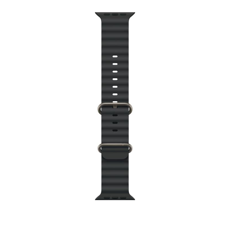 49mm Black Ocean Band - Natural Titanium Finish