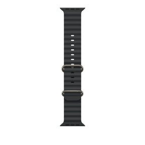 49mm Black Ocean Band - Natural Titanium Finish