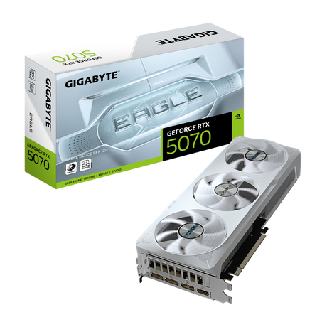 Placa Video GIGABYTE GEFORCE RTX 5070 EAGLE OC ICE SFF 12GB 192 bit, PCIE 5.0, 3x DP 1x HDMI