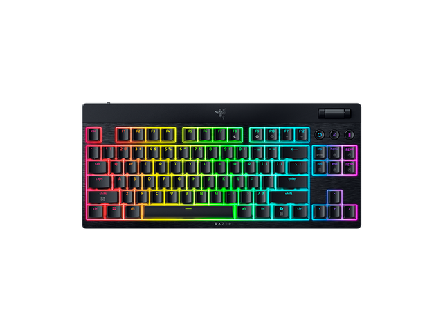 Tastatura mecanica wireless Razer Blackwidow V4 Low profile HyperSpeed TKL, switch Razer™ Low-profile Mechanical Switches (Yellow Linear Switch), 110 taste, iluminare Razer™ Chroma RGB, negru