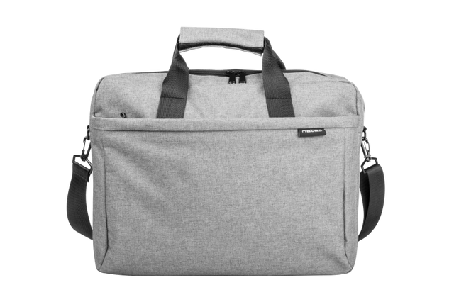 Geanta laptop Natec Mustela, compatibilitate dimensiune laptop 15.6", 3 compartimente, material Polyester 600D, gri