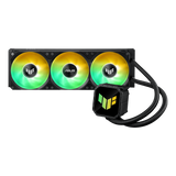 Cooler Procesor ASUS TUF GAMING LC III 360 ARGB NEGRU, marime radiator 397mm, 3x120mm, viteza ventilatoare 650-2600 RPM +/- 10%, Suport AMD: AM5 AM4, suport INTEL: LGA 1851/1700/1200