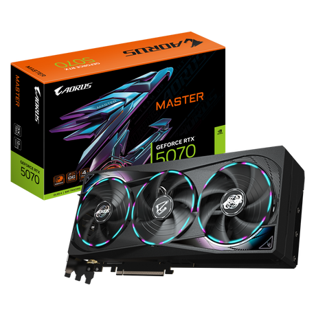 Placa Video GIGABYTE AORUS GEFORCE RTX 5070 MASTER 12GB GDDR7 192 bit, PCIE 5.0, 3x DP 1x HDMI