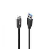 Cablu Lindy 0.5m USB 3.2 Type-A to Type-C (tata - tata), Black Line, Supported Bandwidth: 10Gbps, negru