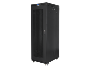 Cabinet rack Lanberg Free standing, size 19", ITC 27U, maximum static load 1200 kg, LCD panel, 6 slot uri pentru ventilatoare, greutate 111 kg, negru