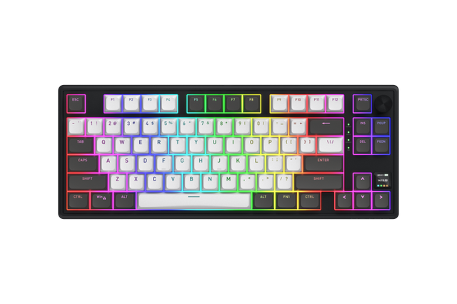 Tastatura Mecanica Gaming HATOR Skyfall Pro Wireless 80, RGB, Wireless, Gri