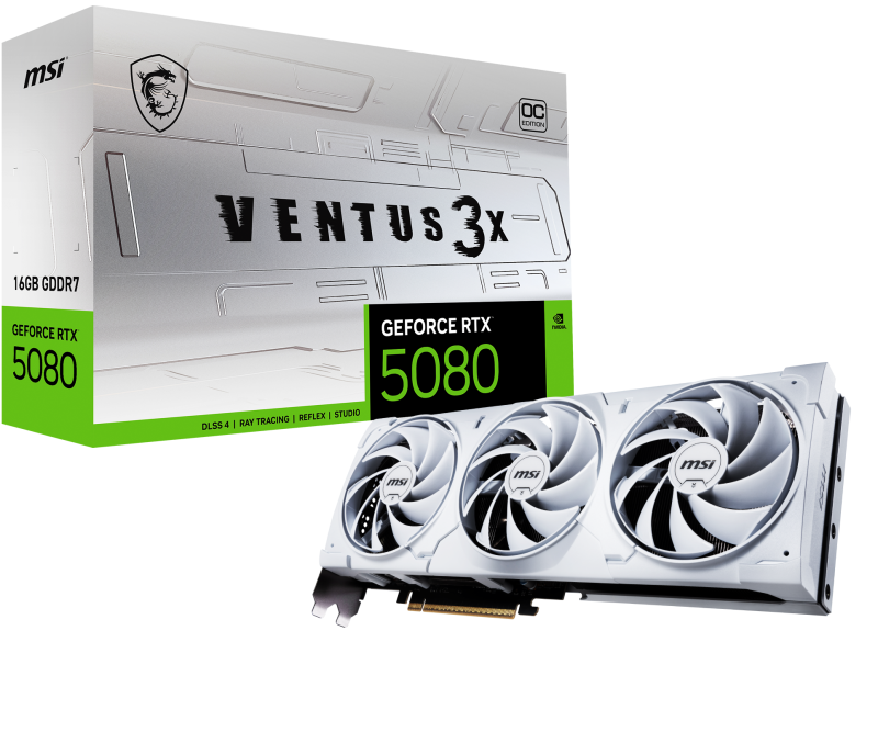 Placa video MSI VENTUS GEFORCE RTX 5080, 16GB GDDR7, PCI Express 5.0, 256-bit