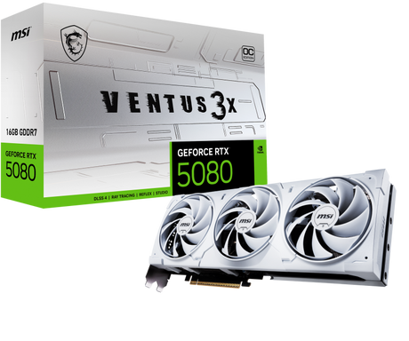Placa video MSI VENTUS GEFORCE RTX 5080, 16GB GDDR7, PCI Express 5.0, 256-bit