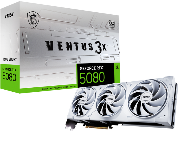 Placa video MSI VENTUS GEFORCE RTX 5080, 16GB GDDR7, PCI Express 5.0, 256-bit