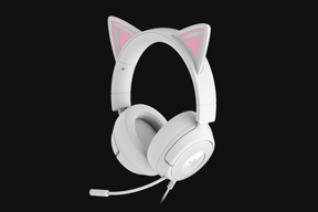Casti Razer Kraken Kitty V3 X, frecventa raspuns 20 Hz – 28 kHz, sensibilitate 98 dBSPL / mW at 1 kHz by HATS si microfon unidirectional, sensibilitate microfon -42 ± 3 dBV / Pa, 1 kHz, alb