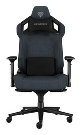 Scaun gaming Genesis Nitro 800, material textil, reglabil pe inaltime, greutate maxima suportata 150 kg, inaltime scaun reglabil 47 - 53 cm, spatar ajustabil 135°, dimensiuni roti 60mm,  echipat cu piston cu gaz clasa 4, manere 4D, negru