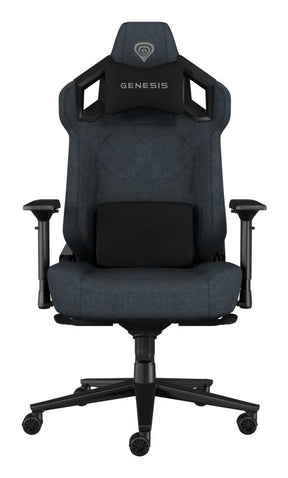 Scaun gaming Genesis Nitro 800, material textil, reglabil pe inaltime, greutate maxima suportata 150 kg, inaltime scaun reglabil 47 - 53 cm, spatar ajustabil 135°, dimensiuni roti 60mm,  echipat cu piston cu gaz clasa 4, manere 4D, negru