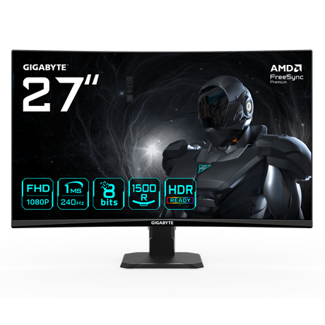Monitor Gaming GIGABYTE GS27FC2, 27", 1920 x 1080 pixeli, Black, 2 ani Garantie