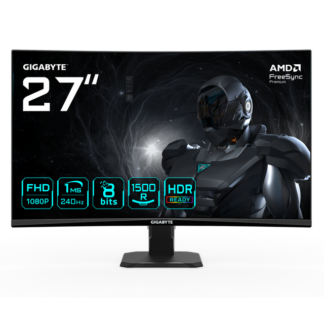 Monitor Gaming GIGABYTE GS27FC2, 27", 1920 x 1080 pixeli, Black, 2 ani Garantie