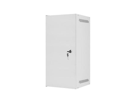 Dulap rack 10" perete 12U / 280x310 pentru auto-asamblare, cu ușă metalică, gri  (flat pack)