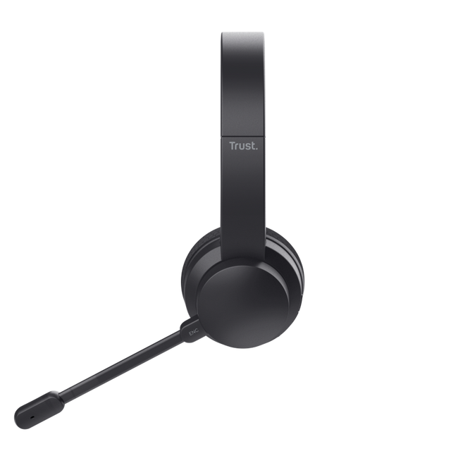Casti Trust Ayda wireless ENC, conectivitate 3.5mm, USB-C, frecventa raspuns 20 Hz, 20.000 Hz, senzitivitate 90 dB, negru