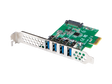 Placă PCI Express x1  4x USB-A 3.1 Gen1 low-profile