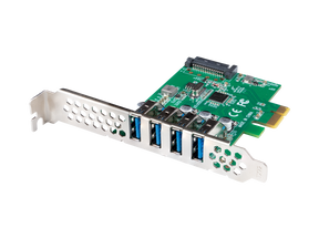 Placă PCI Express x1  4x USB-A 3.1 Gen1 low-profile