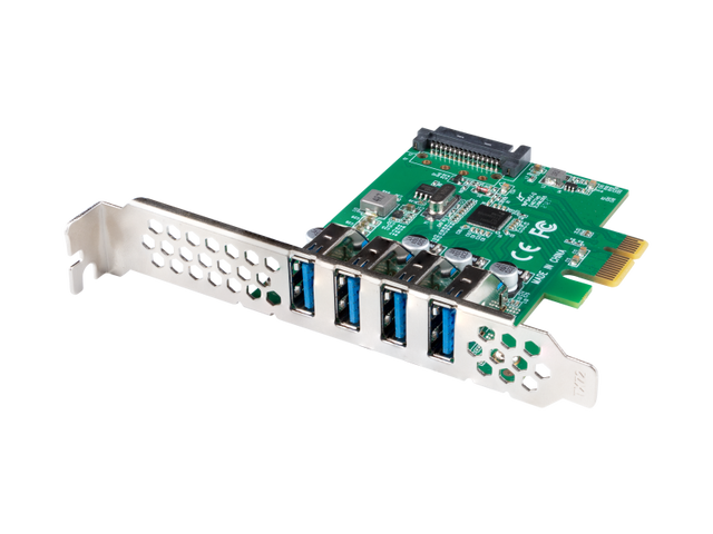 Placă PCI Express x1  4x USB-A 3.1 Gen1 low-profile