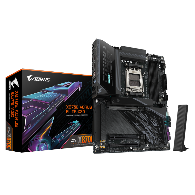 Placa de baza Gigabyte X870E AORUS ELITE X3D, Socket AM5, DDR5, ATX