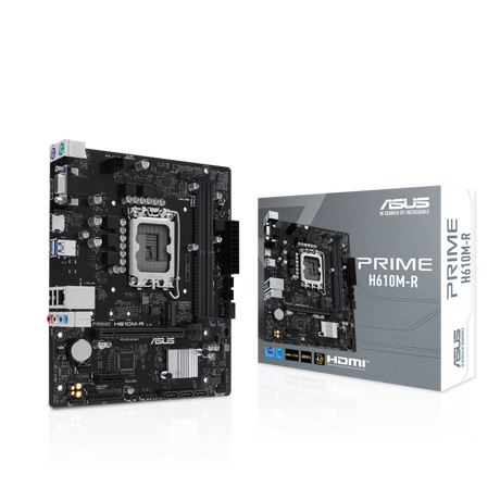Placa de Baza ASUS PRIME H610M-R LGA1700, 2x DDR5, 1x DP 1x VGA 1x HDMI, 1x PCIE 4.0 x16 1x PCIE 3.0 x1, 1x M.2, 4x SATA 6GB/s, mATX