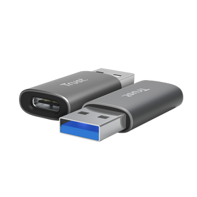 Adaptor Trust Calyx USB-A-USB-C, material ABS, gri