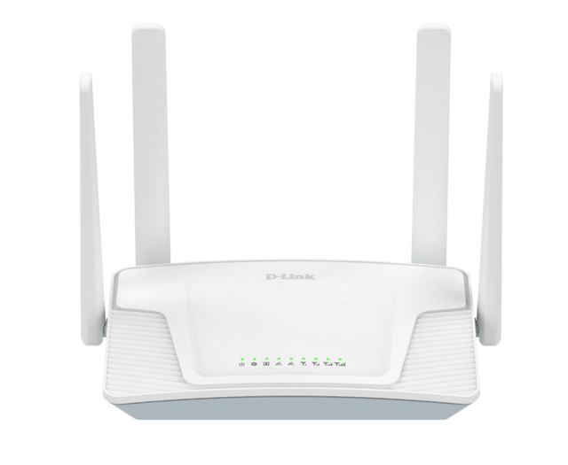 Router Wi-Fi 6 D-Link G416C 4G LTE AX1500 – Router WLAN mobil cu slot SIM, LTE Cat 6, pana la 1, 5 Gbit/s, WPA3, Dualband, 3X LAN, Failover, MU-MIMO, OFDMA
