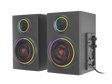 Sistem audio 2.0 Genesis HELIUM 300BT, putere totala RMS 24 W, frecventa raspuns 100 - 20000 Hz, material lemn, iluminare ARGB, negru