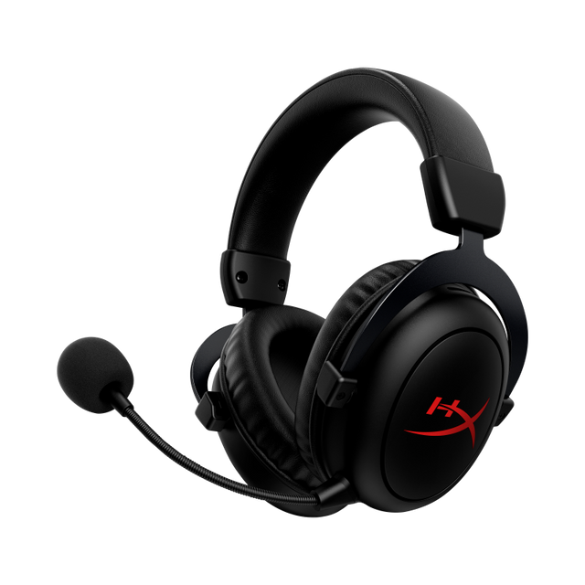 Casti gaming wireless HyperX Cloud II Core, DTS Headphone:X Spatial Audio, autonomie bateria pana la 80 de ore, dongle 2.4GHz, spuma cu memorie, microfon detasabil, PC, negru
