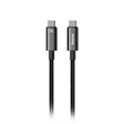 Cablu alimentare si date Baseus Tungsten Gold, Fast Charging Data Cable pentru smartphone, USB Type-C la USB Type-C, putere 240W, brodat, lungime 1m, negru