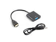 Cablu adaptor HDMI(M)  VGA(F) + minijack 3,5 mm(F) 20 cm