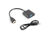 Cablu adaptor HDMI(M)  VGA(F) + minijack 3,5 mm(F) 20 cm
