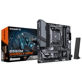 Placa de Baza GIGABYTE B550M GAMING X WIFI6 AM4, 4x DDR4, 1x DP 1x HDMI, 1x PCIE 4.0 x16 1x PCIE 3.0 x16 1x PCIE 3.0 x1, 2x M.2, 4x SATA 6GB/s, mATX