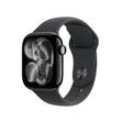 Apple Watch Series 11 GPS + Cellular 42mm Jet Black Aluminium Case with Black Sport Band - M/L