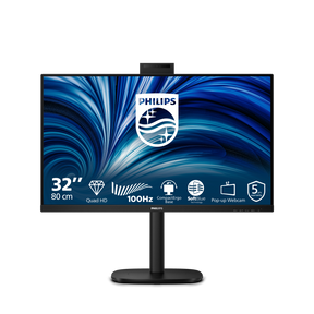 Monitor Consumer Philips 32B2U3601H/00, 31.5", 2560 x 1440 pixeli, Black, 5 ani Garantie