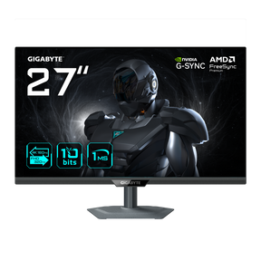 Monitor Gaming Gigabyte G27UP, 27", Dual Mode UHD (3840x2160), 160Hz, FHD (1920x1080), 320Hz, IPS, 1ms GtG, HDR10, Flicker-Free, G-Sync Compatible, Night Vision, Low Blue Light, AMD FreeSync Premium, Smart OD, 2xHDMI 2.1, DP 1.4, USB Type-C, Pivot, Negru