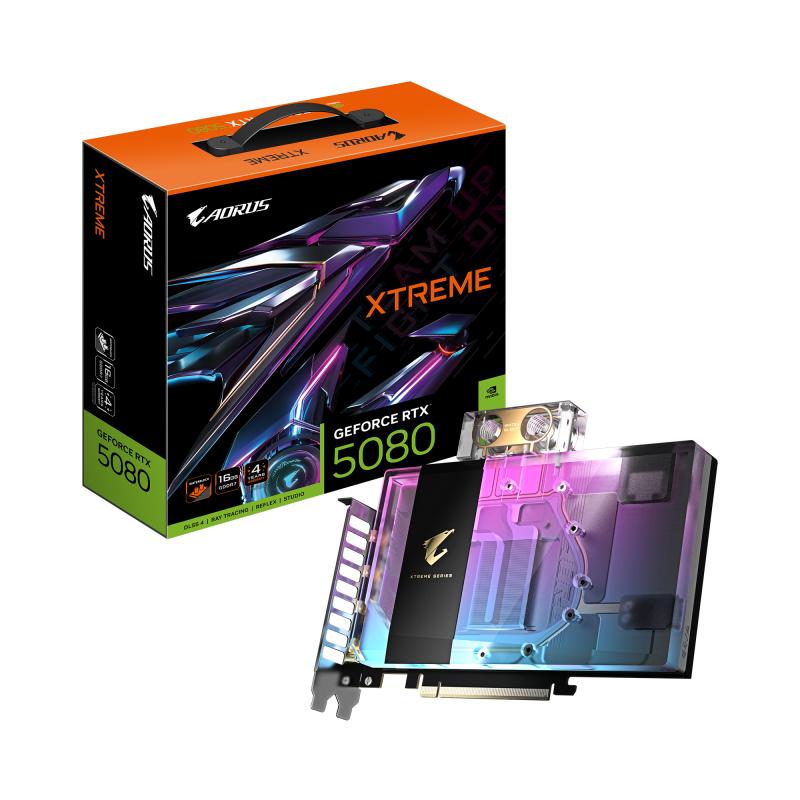 RESIGILAT: Placa Video GIGABYTE AORUS GEFORCE RTX 5080 XTREME WATERFORCE WB 16GB GDDR7 256 bit, 3x DP 1x HDMI