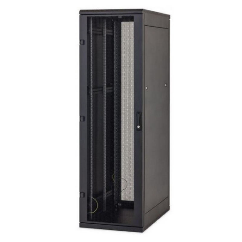 Rack de podea 19 Triton 22U 800x1000mm usa fata metal perforat panouri laterale/spate detasabile sectiuni pentru ventilatie activa, sectiuniacces cabluri sus/jos/spate, picioare reglabile IP20 negru