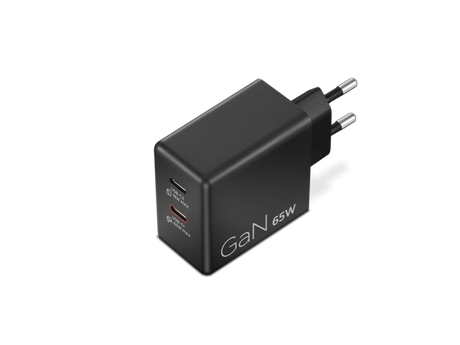 Incarcator Lenovo Dual USB-C 65W GaN; Port de incarcare: 2x USB-C; Input Power: 100-240~50/60Hz 1.5A; Lungime/ Tip cablu: 1.5M /Type C; Conectivitate: 2 pin; Dimensiuni (L x D x H): 120 mm x 120 mm x 35 mm; Greutate: 0.225 kg; Garantie: 1 an
